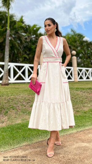 VESTIDO LINHO CACHECOUER VIVADO LUZIA FAZZOLLI