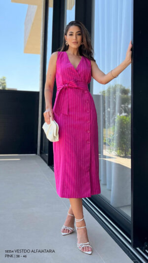 VESTIDO ALFAIATARIA ENVELOPE RISCA DE GIZ LUZIA FAZZOLLI