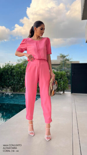 CONJUNTO ALFAIATARIA PREGAS LUZIA FAZZOLLI